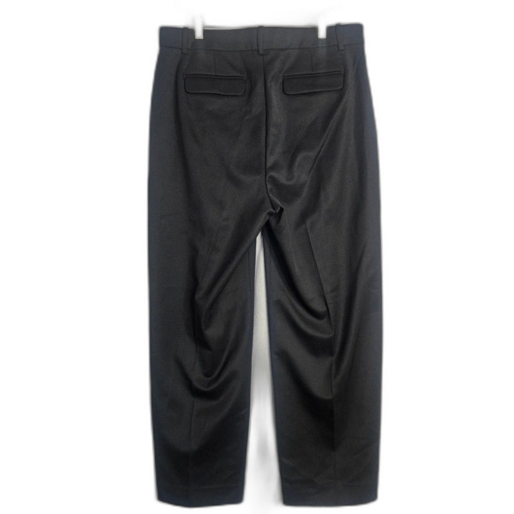 NEW J.Crew Essential Straight Wool Blnd Dress Pants Black Sz 14 Pleated Trousers - Picture 3 of 12